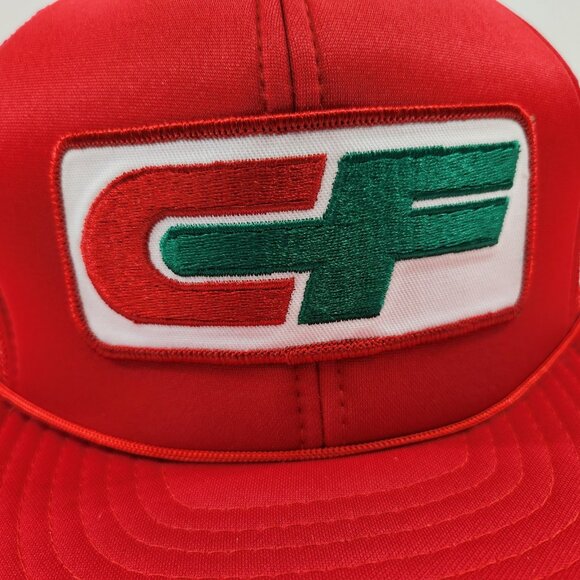 Consolidated Freightways CF Red Snapback Cap Mesh Back Trucker Hat One Size - Picture 2 of 10